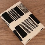 【単行本】ゴムバンド栞付 ブックカバー★モノトーン スクエア★和モダン