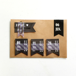 ▼▽▼SIMPLE!COOL!BLACK!FLAG!　日付シール*6月▼▽▼