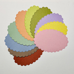 ふわふわ楕円形　コメントカード　メッセージカード　くすみカラー　ダイカット　クラフトパンチ　No.62