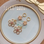 【人工内耳・補聴器】チューブアクセサリー（桜チャーム・貴和クリスタル使用）和風