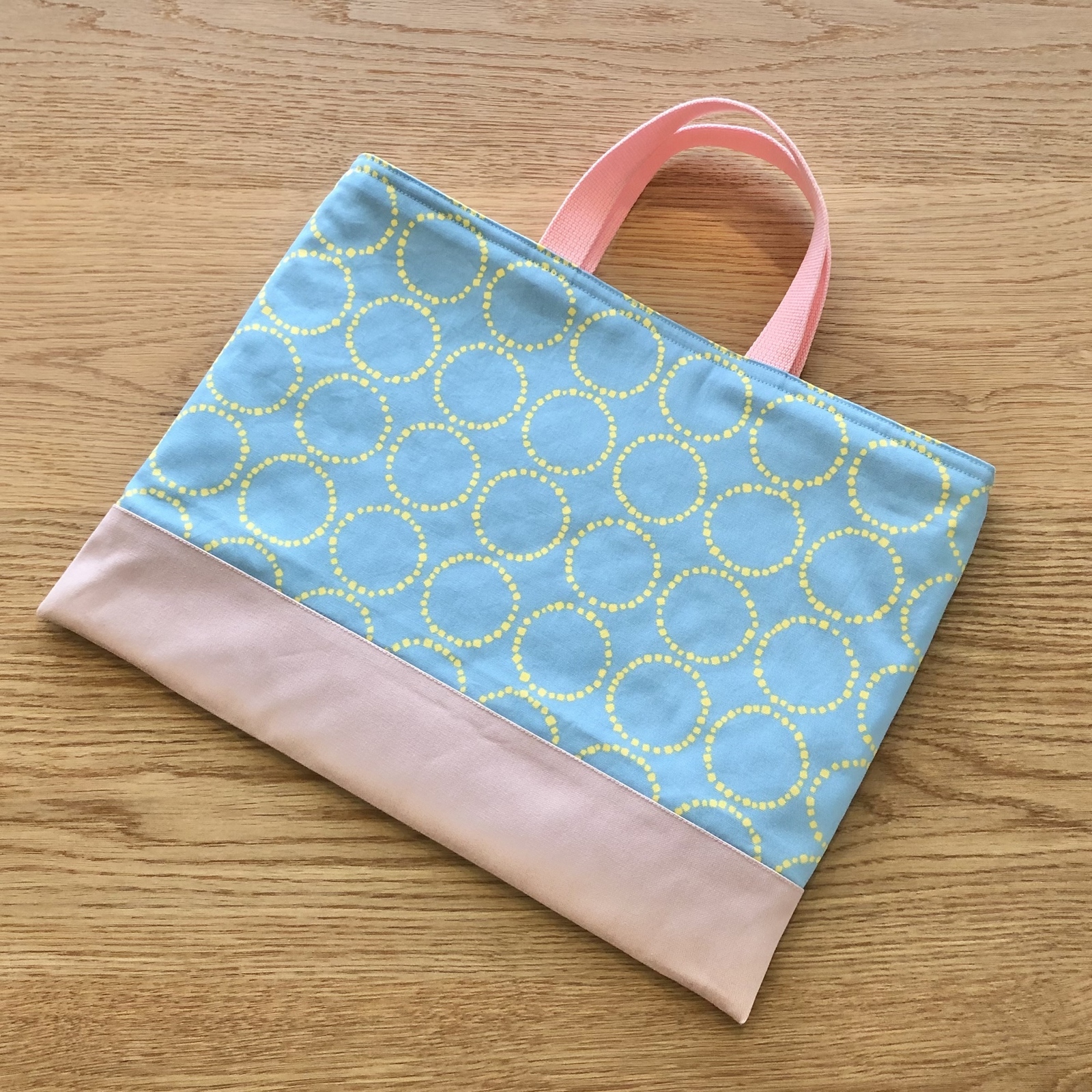 【生えうさぎのお道具袋】オリジナルハンドメイド手提げかばん　青ミニレッスンバッグ 水色 - レッスンバッグの人気通販 | minne byGMOペパボ 国内最大級の