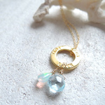☆再販☆　love love love　〜オパールとブルートパーズ14kgfネックレス
