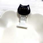 【在庫処分SALE】くろねこ 名札クリップ【入園入学】