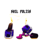 アシメNail Polishピアスorイヤリング#01(PURPLE)