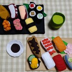 握って楽しい   フェルトのお寿司セット♪寿司板付き