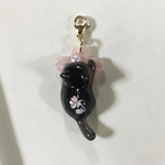 マスク・ファスナーチャーム　🌸桜猫ちゃん　レジン