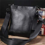 C13革 本革メンズ 極上革 ショルダーバッグ レザーブラック