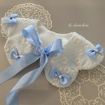 【再販】リボンtippet(ブルー)♡綿生地♡ティペット♡ペット用ケープ♡ティペット♡ケープ♡つけ襟♡トリミング♡誕生日♡バースデー♡撮影用