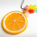 スライスオレンジのストラップ