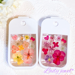 [ご注文品] 押し花 アルコールスプレーボトル＊オレンジ系＊ ＊レッド系＊ 除菌スプレー 携帯用[受注作成]