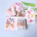 ⭐︎20%off SUMMER SALE⭐︎ 【✳︎ねこねこポーチ】フラットポーチ　マチなし　Ｌサイズポーチ　化粧ポーチ　パスポートケース　サニタリーポーチ