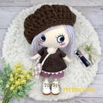 🐻着せ替え〈4点セット〉可愛いෆ̈(ベレー帽・スマホショルダー・レース付きトップス・ショートパンツ)ෆ̈brown コーデュロイ　ピンク　ショーパン　大人可愛いෆ̈🧶