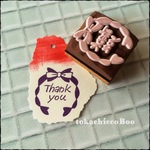 『Thank you』おすましリボン　消しゴムはんこ【再販2】
