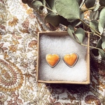 （✖︎イヤリング変更不可）《silver925》orange spiny shell ❁ heart earrings ✴︎