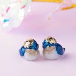 雛鳥の置物/White×Blue