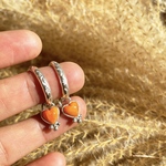 （✖︎イヤリング変更不可）《silver925》orange spiny shell ❁ heart hoop earrings ✴︎