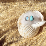 13〜15号【◎サイズ調整可】《silver925》rainbow moon×turquoise✴︎2 stone ring ❁