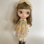 blythe outfit お花のワンピースとヘアバンド