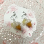 【レジンイヤリング】ダブルソフト＆レモンアイス　