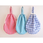 丸型 体操着袋 お着替え袋 みずいろ