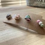 ミニチュア　和菓子ピアスセット