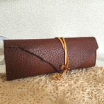 【送料無料】たっぷり入る♪本革クルリン ペンケース