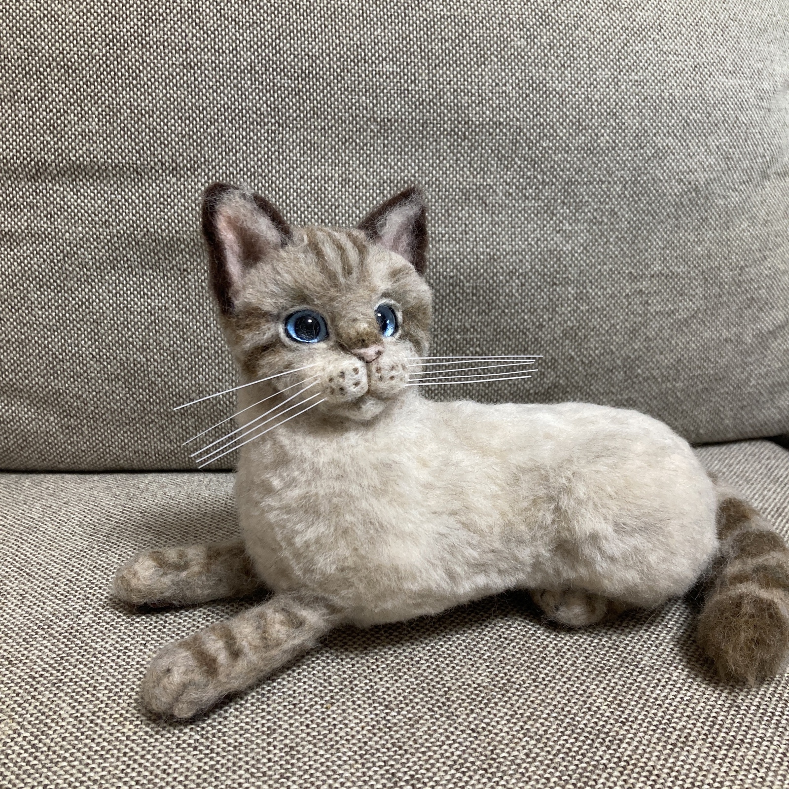 羊毛フェルト シャムトラ シャムトラミックス シャム猫 猫
