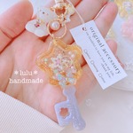 【New】ゆめカワくまちゃんの星型キー・シャカシャカキーホルダー　ハンドメイドレジン　キーホルダー　ハンドメイドキーホルダー　シャカシャカキーホルダー　シャカシャカ　シェイカー　ゆめかわ　星　鍵　くま