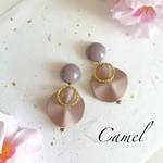 桜色花びらコインピアス／イヤリング