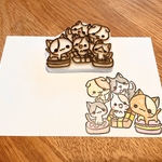 ねこちゃんスタンプ　消しゴムはんこ