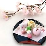 ちりめん　春の和菓子　E