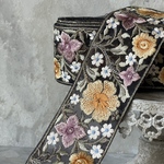 実物のお色味と違う場合があります] インド刺繍リボン　花　インド刺繍　スパンコール　刺繍リボン　リボン　りぼん　