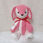  【うさ耳ver.】memory bear ぬいぐるみ　リメイクベア　メモリーベア　ロンパースベア　