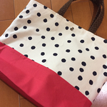 再販♡ふぞろいドットのトートバッグ♡大きめ☆