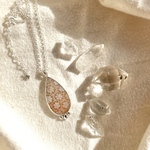 《silver925》fossil coral ❃ flower necklace✴︎