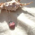《silver925》rhodochrosite ❃ heart necklace✴︎