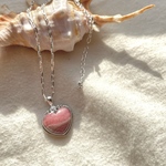 《silver925》rhodochrosite ❃ heart necklace✴︎