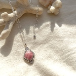 《silver925》rhodochrosite ❃ heart necklace✴︎
