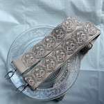 ◎【インド刺繍スマホ携帯ショルダー】サークルベージュ