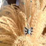 《silver925》turquoise × butterfly ❃ necklace✴︎