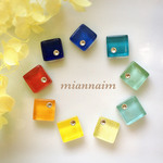 再販カラフルガラスタイルのプチピアス（全9色）
