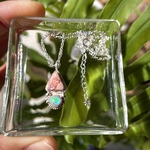 《silver925》blue & pink beige ＊ cantera opal necklace ❃  