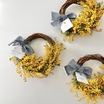 ミモザのドライフラワーリース
