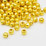 ビーズクラブ ロンデル メタルビーズ 丸多面 小 金 ゴールド 50個 3mm[4582434304313] 