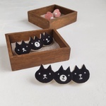 ねこのブローチ | なかよし黒猫♪| 猫 ネコブローチ