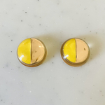 Yellow Gold Clear Domed 18mm Cabochons