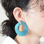Connect【レザーピアス/イヤリング】 “Turquoise”