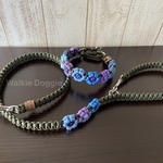 ＊ご予約品＊ パラコードフラワー首輪＆リードお揃いセット