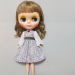 ジョジー柄LIBERTYプリントのクラシカルワンピース👗　ブライス　リカちゃん　アウトフィット