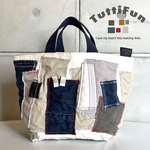 tuttifun＊デニムと生成の帆布バック